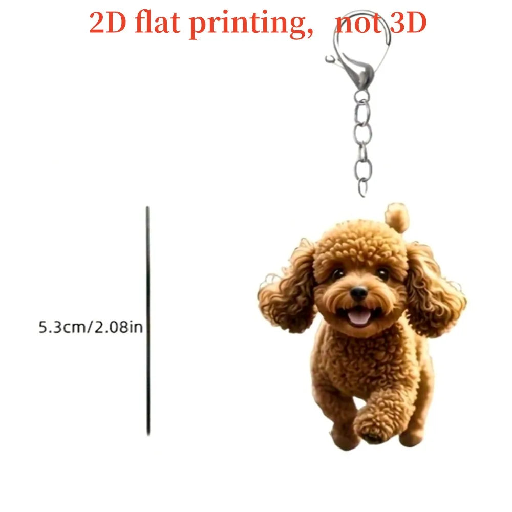 Custom Pet Keychain Acrylic Purse Charm | Unique Gift for Dog Lovers | PetAura