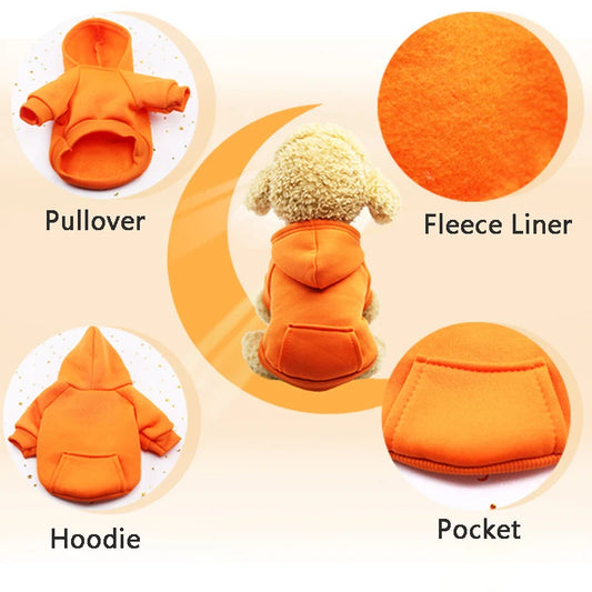 Affordable Pet Hoodie: Warm Winter Sweatshirt for Small & Medium Dogs and Cats