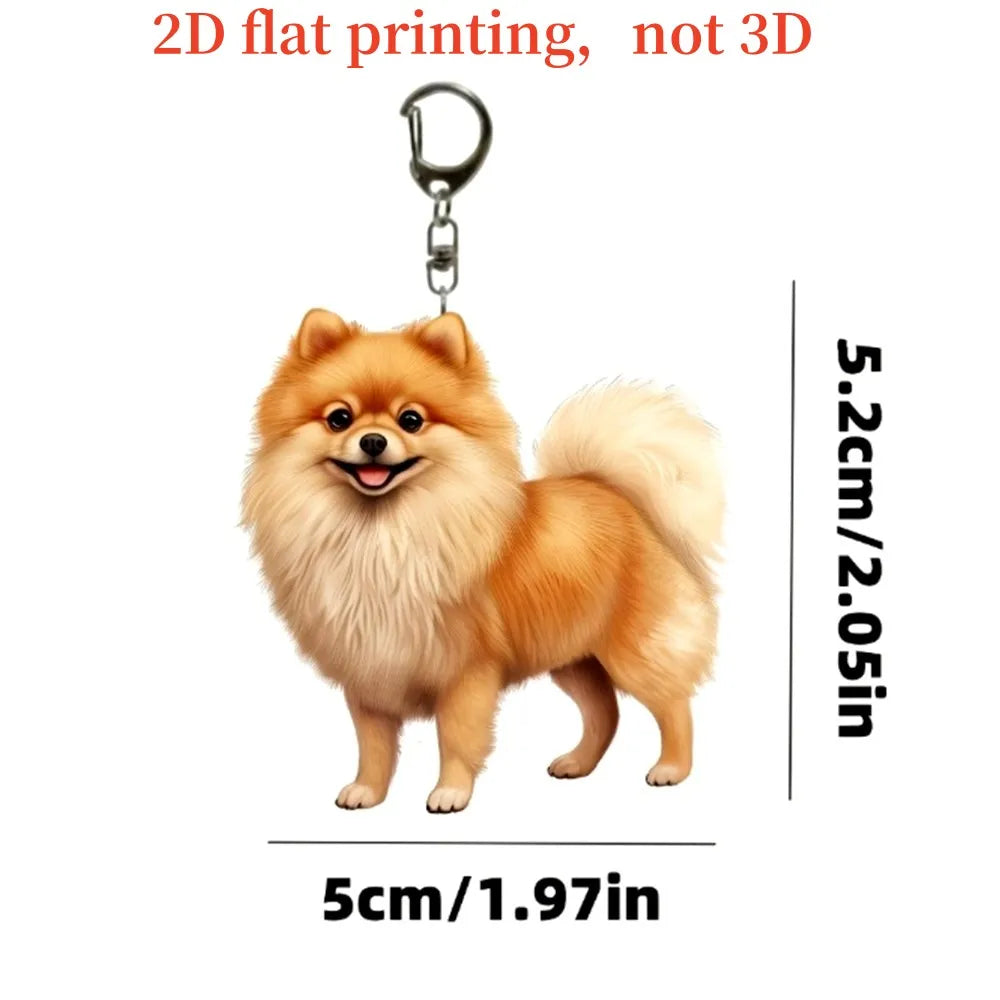 Custom Pet Keychain Acrylic Purse Charm | Unique Gift for Dog Lovers | PetAura