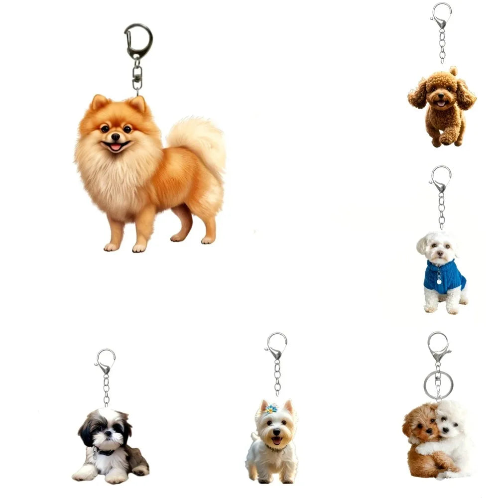 Custom Pet Keychain Acrylic Purse Charm | Unique Gift for Dog Lovers | PetAura