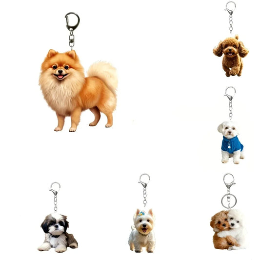 Custom Pet Keychain Acrylic Purse Charm | Unique Gift for Dog Lovers | PetAura