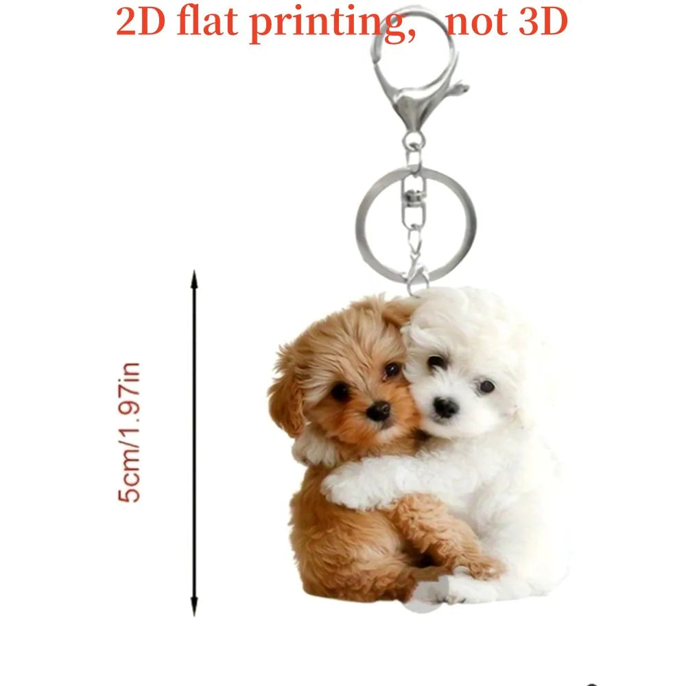 Custom Pet Keychain Acrylic Purse Charm | Unique Gift for Dog Lovers | PetAura