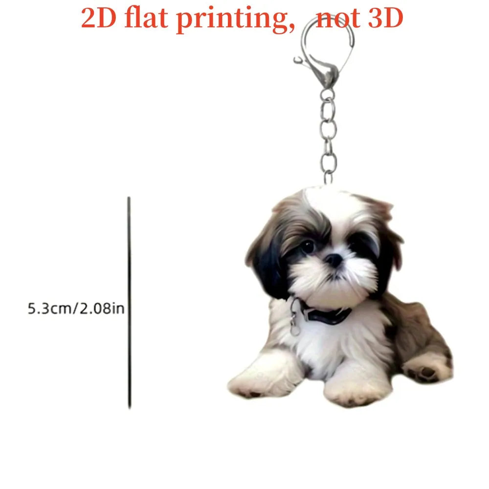 Custom Pet Keychain Acrylic Purse Charm | Unique Gift for Dog Lovers | PetAura