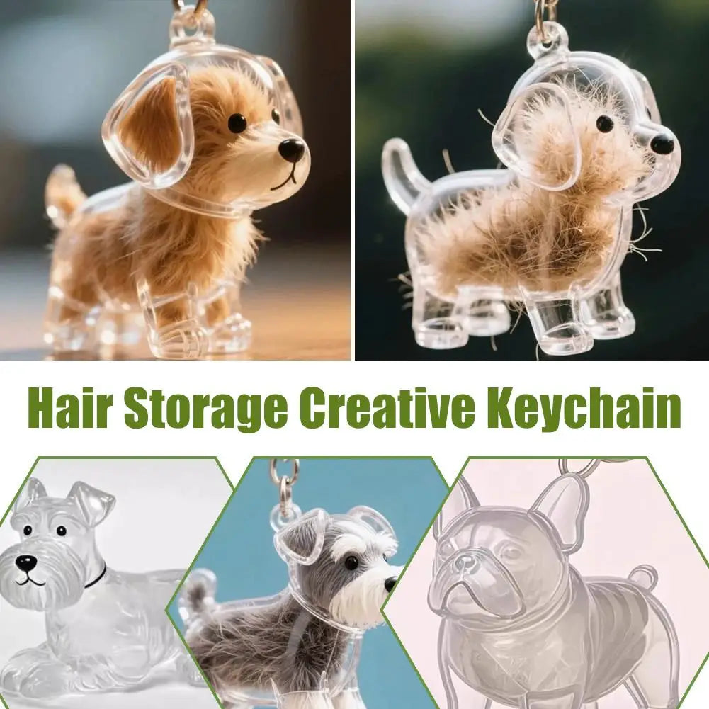 Pet Hair Keepsake Keychain | Personalized Pet Memorial & Souvenir | PetAura
